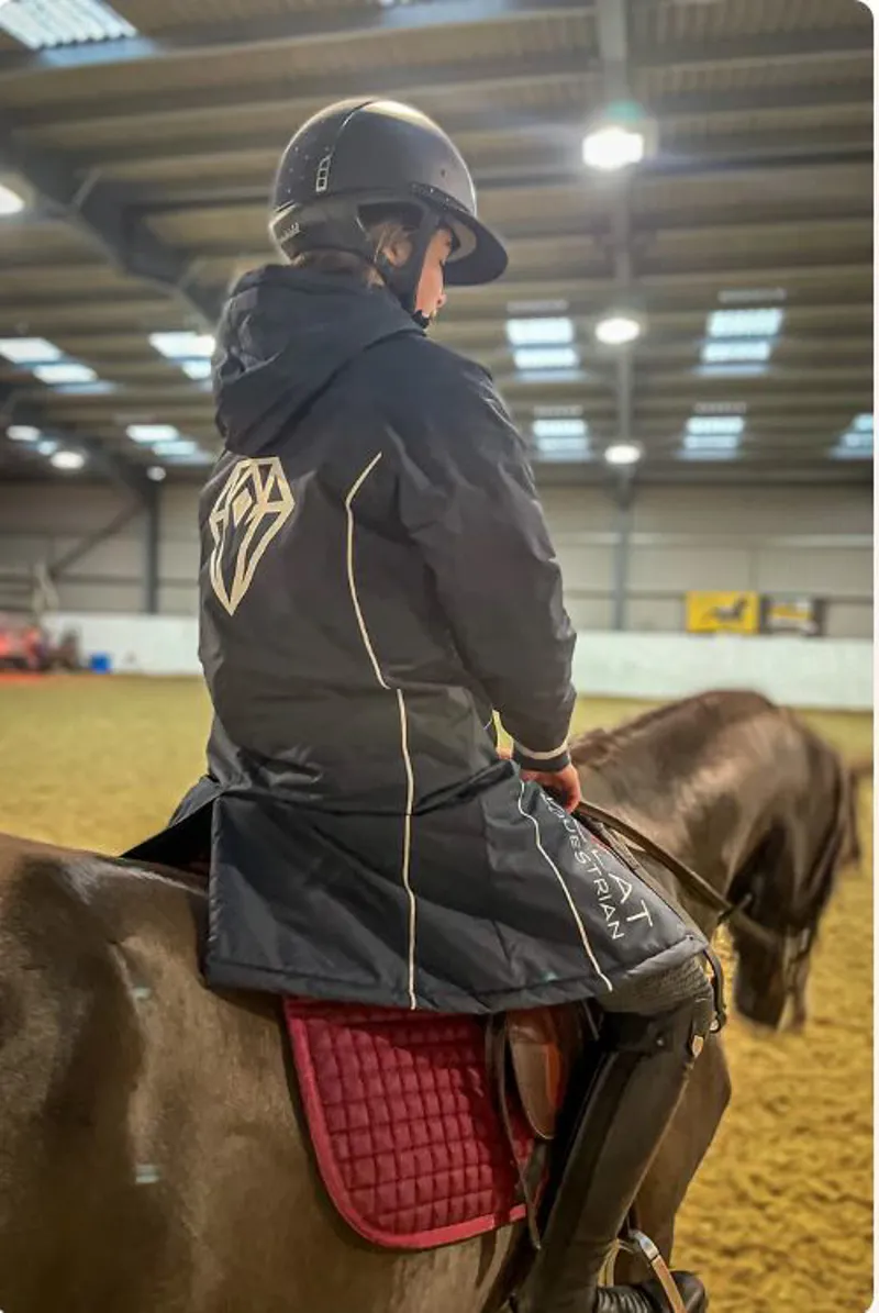 Eclat Equestrian Young Rider Warmup Jacket - Navy-1